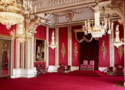 Sala del Trono all'interno di Buckingham Palace