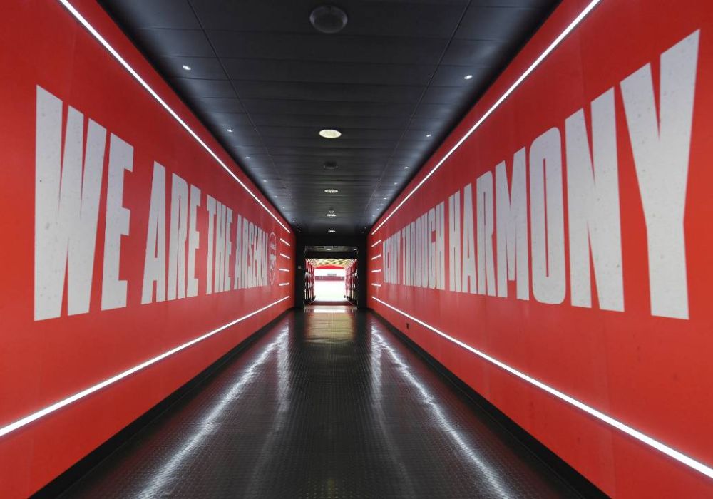 Il tunnel dell’Arsenal incluso nel percorso dietro le quinte dello stadio.