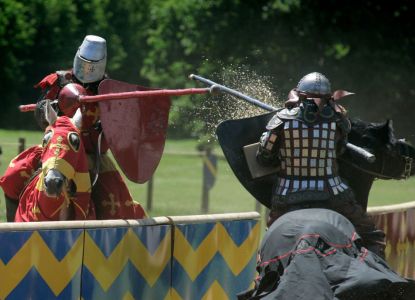 Spettacolo di giostra medievale al Castello di Warwick
