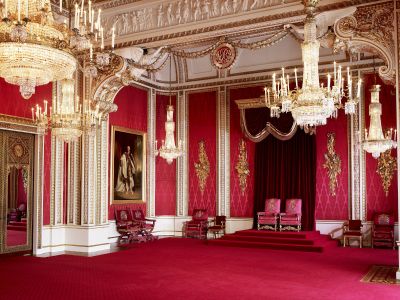 Sala del Trono all'interno di Buckingham Palace