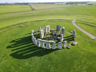 Veduta aerea Stonehenge nel Wiltshire