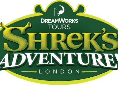 Logo ufficiale dell’attrazione Shrek’s Adventure London.