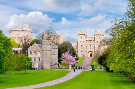 Facciata Castello di Windsor e giardini