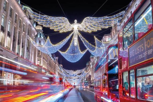 Tour delle luci di Natale a Londra in bus