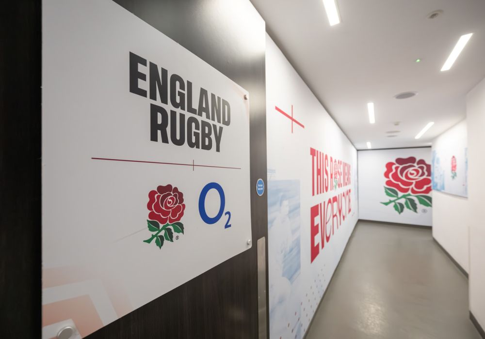 Uno dei passaggi interni dedicati all’England Rugby visitabili durante il tour.