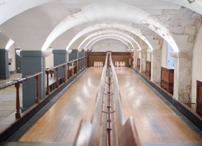 La storica pista da birilli vittoriana dell’Old Royal Naval College.