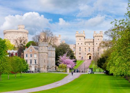 Facciata Castello di Windsor e giardini