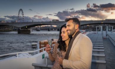 Cena di San Valentino in crociera a Londra