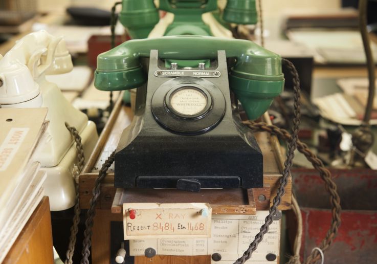 Telefono conservato negli uffici sotterranei del governo britannico.