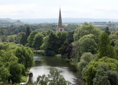 Veduta panoramica del fiume Avon a Stratford